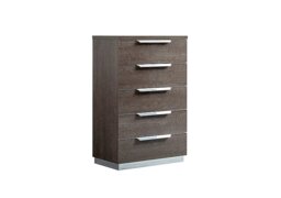 Venezia 5 Drawer Narrow Chest - Silver Birch