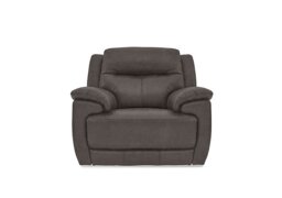 Touch Fabric Armchair with Power Recliner - Dark Grey