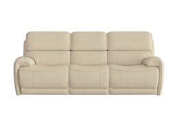 World of Leather - Link 3 Seater Leather Power Recliner Sofa with Power Headrests - BV Bisque - Sofas and Armchairs - In Time for Christmas