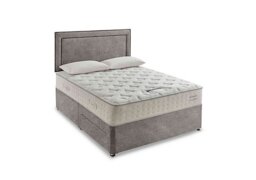 Silentnight - Revitalise Ortho 1400 Divan Set with Continental Drawers - King Size - Tweed Woven Pebble