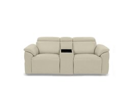 Dolomite 2 Seater Leather Power Recliner Sofa with Power Headrests and Console