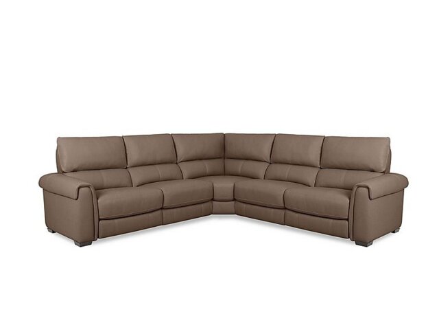 World of Leather - Nixon Leather Large Corner Power Recliner Sofa - Fawn