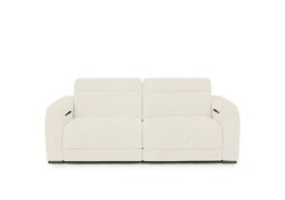 Edison Fabric 2 Seater Power Recliner Sofa with Power Headrests and Lights - Sofas and Armchairs