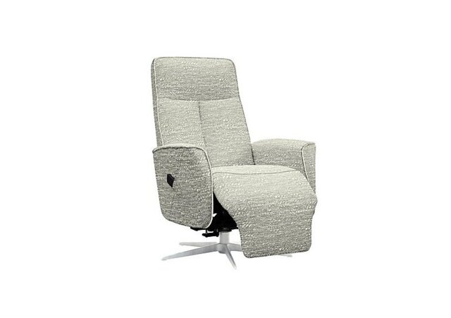 G Plan - Maribo Fabric Lift and Rise Power Recliner Chair with Power Headrest and Chrome Base