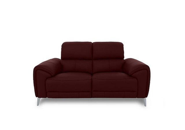 Vino Leather 2 Seater Power Recliner Sofa - Ruby
