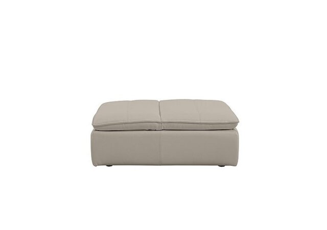 World of Leather - Starlight Express Leather Storage Chair Footstool - Silver Grey