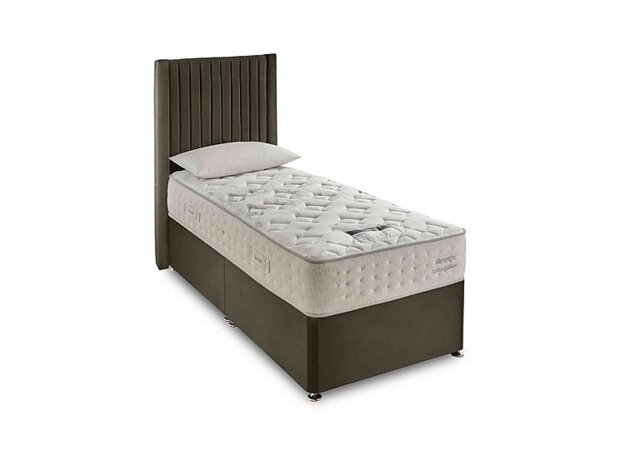 Silentnight - Revitalise Restore 1600 Divan Set with 2 Drawers - Single - Smooth Velvet Mink
