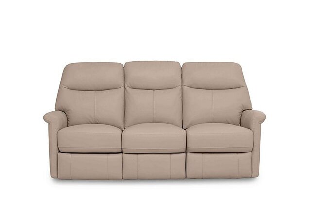 World of Leather - Compact Collection Lille 3 Seater Power Recliner NC Leather Sofa - NC Pebble - Sofas and Armchairs - In Time for Christmas
