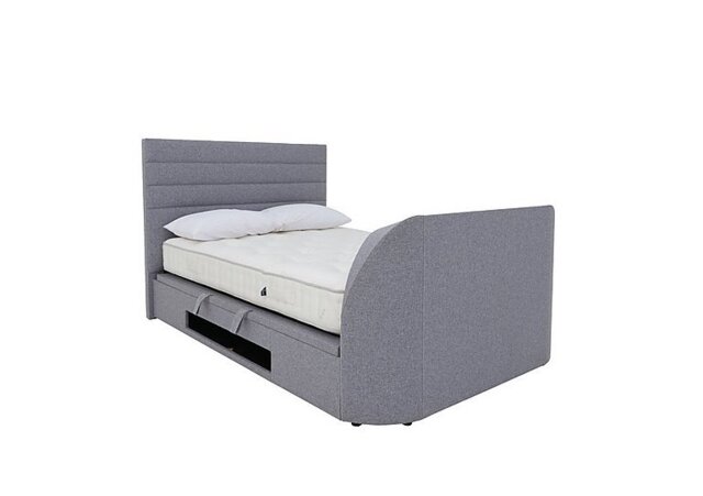 Porthos TV Ottoman Bed Frame - Super King - Marbella Grey