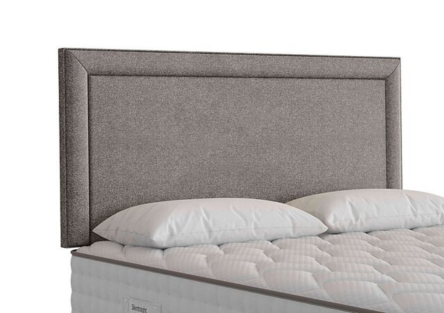 Silentnight - Fauna Strutted Headboard - Double - Tweed Woven Pebble