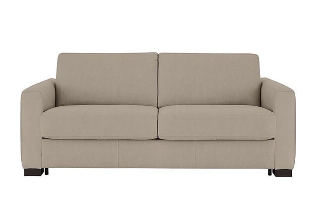 Nicoletti - Alcova 3 Seater Fabric Sofa Bed with Box Arms - Flambe Visone