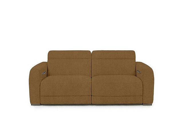 Edison Fabric 2 Seater Power Recliner Sofa with Power Headrests and Lights