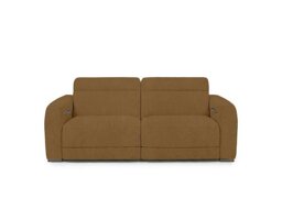 Edison Fabric 2 Seater Power Recliner Sofa with Power Headrests and Lights