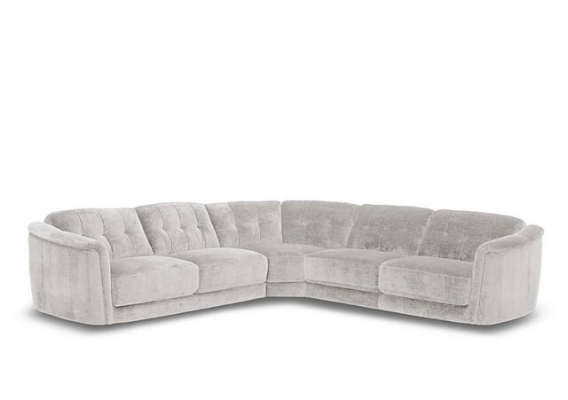 Monarch Large Fabric Corner Sofa - Lead Grey