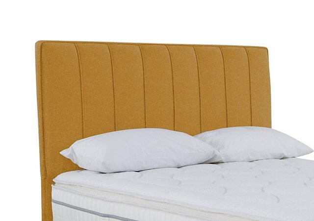 Sleepeezee - Daniel Floor Standing Headboard - Super King - Tweed Mustard