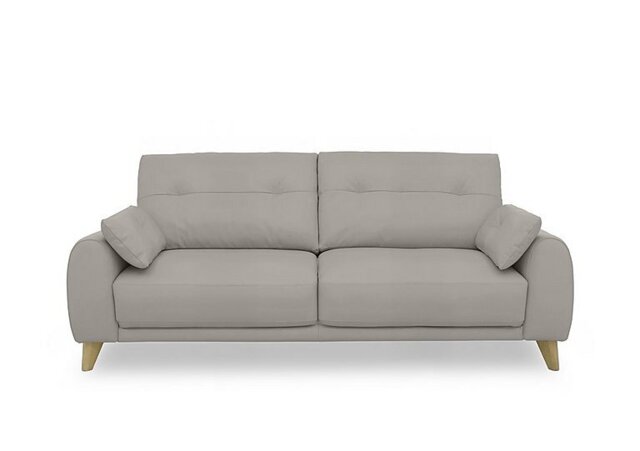 World of Leather - Malmo Leather 3 Seater Sofa - Silver Grey