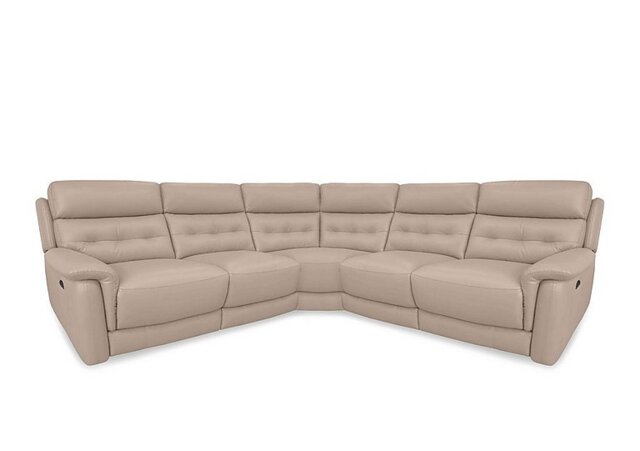 World of Leather - Springer BV Leather Large Power Recliner Corner Sofa - BV Pebble