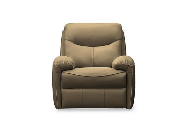 G Plan - Amesbury Leather Power Recliner Armchair with Power Headrest, Power Lumbar and Heated Seats - Capri Mushroom