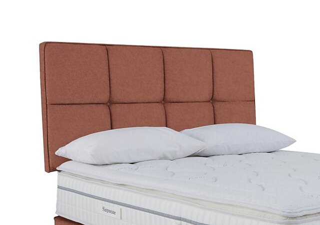 Sleepeezee - Dalmore Strutted Headboard - King Size - Burnt Orange