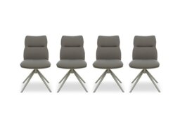 Diva Set of 4 Swivel Dining Chairs