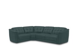 Monarch Small Leather Left Hand Facing Corner Sofa