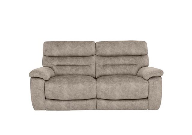 Comfort Story - Nimbus 2 Seater Fabric Recliner Sofa with Headrests and Power Lumbar - Mink