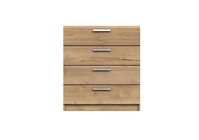 London Bedrooms - Waterloo 4 Drawer Chest - Natural Rustic Oak