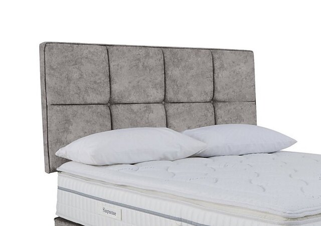Sleepeezee - Dalmore Strutted Headboard - King Size - Daytona Silver