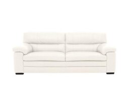 World of Leather - Cozee 3 Seater Pure Premium Leather Sofa - BV Star White