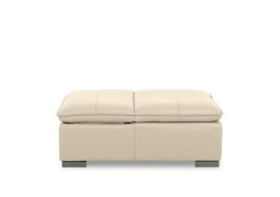 World of Leather - Edison Leather Storage Chair Stool - Bisque