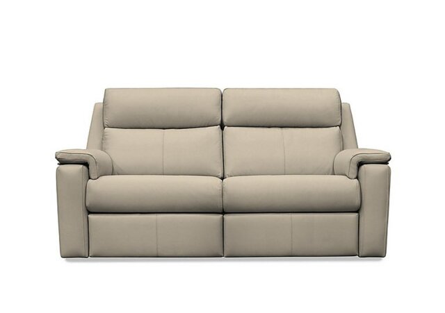 G Plan - Thornbury 3 Seater Leather Recliner Sofa with Headrests and Power Lumbar - Oxford Mushroom - Sofas and Armchairs - In Time for Christmas