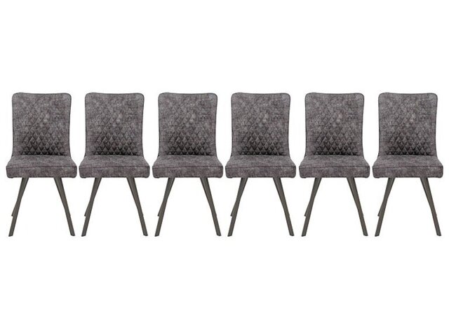 Earth Set of 6 Dining Chairs - Graphite