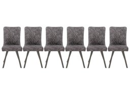 Earth Set of 6 Dining Chairs - Graphite