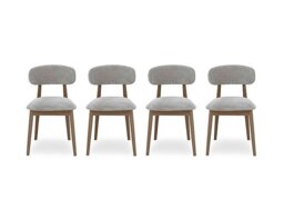 Stockholm Set of 4 Wooden Dining Chairs - Dark Oak