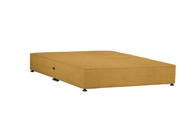 Sleepeezee - Shallow Divan Base - Super King - Tweed Mustard