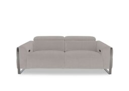 Gisella Fabric 3 Seater Power Recliner Sofa with Power Headrests - Opulence Silver