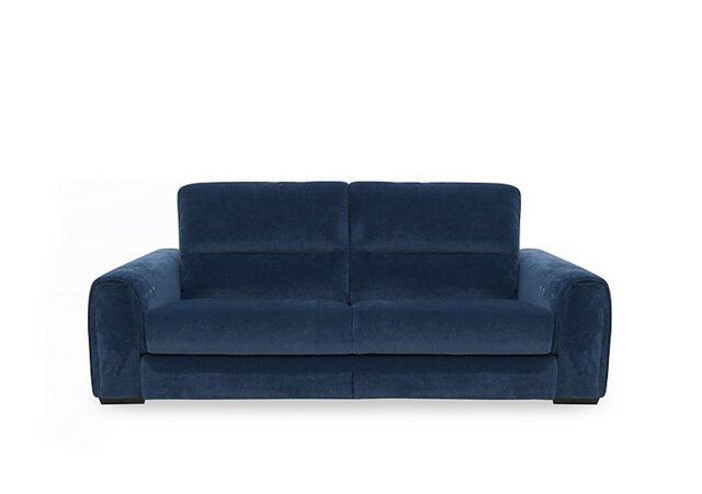 Flex Fabric 3 Seater Sofa Bed with Storage Arms - R330 Steel Blue