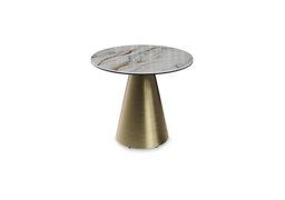 Akante - Amorim Round Lamp Table with Bronze Base