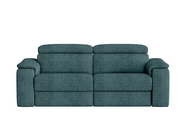 Nicoletti - Davide 3 Seater Fabric Power Recliner Sofa - Baobab Blue