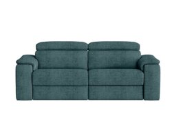 Nicoletti - Davide 3 Seater Fabric Power Recliner Sofa - Baobab Blue