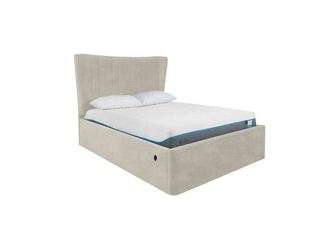 Roman Electric Ottoman Bed Frame - Double - Savannah Almond