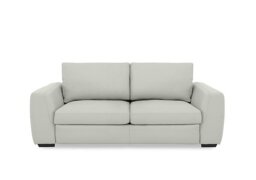 Dinky Leather 3 Seater Sofa - Light Grey