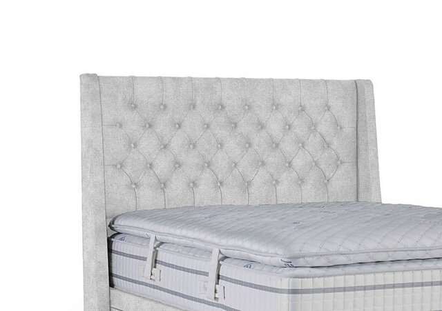 Sleepeezee - Pinnacle Floor Standing Headboard - Double - Queens Pebble