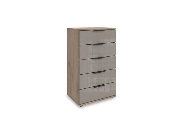 Wiemann - Antoni 5 Drawer Nordic Oak Chest with Glass Drawers