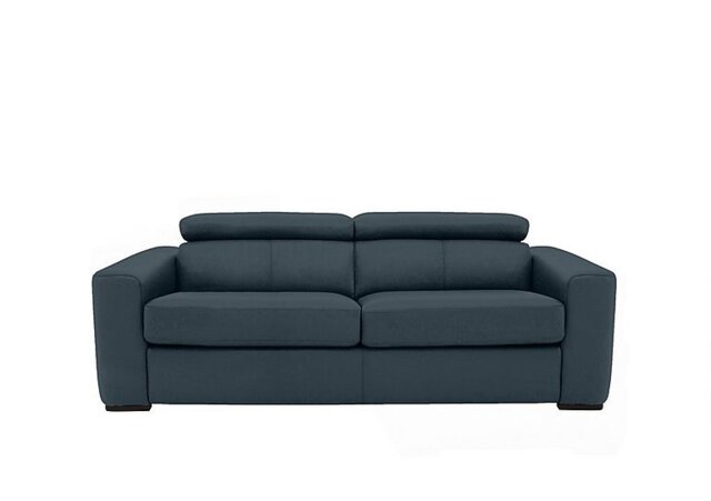 World of Leather - Infinity 3 Seater Leather Sofa Bed - BV Ocean Blue
