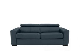 World of Leather - Infinity 3 Seater Leather Sofa Bed - BV Ocean Blue