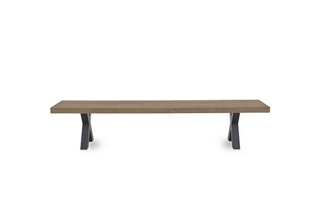 Bodahl - Njord Dining Bench with Metal X Shaped Legs - 180-cm - Vintage Grey