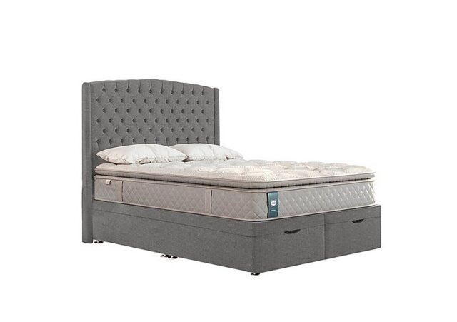 Sealy - Ashton Ottoman Divan Set - King Size - Wool Silver Fox