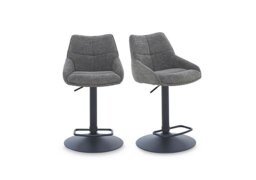 Kiara Pair of Swivel Bar Stools