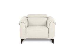 Nicoletti - Nicole Leather Armchair - Torello Bianco Puro - Sofas and Armchairs - In Time for Christmas